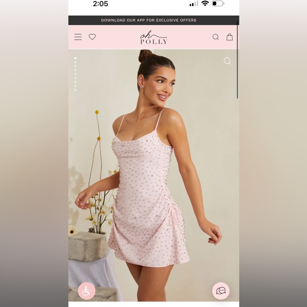 OH POLLY MINI EMBELLISHED DRESS
